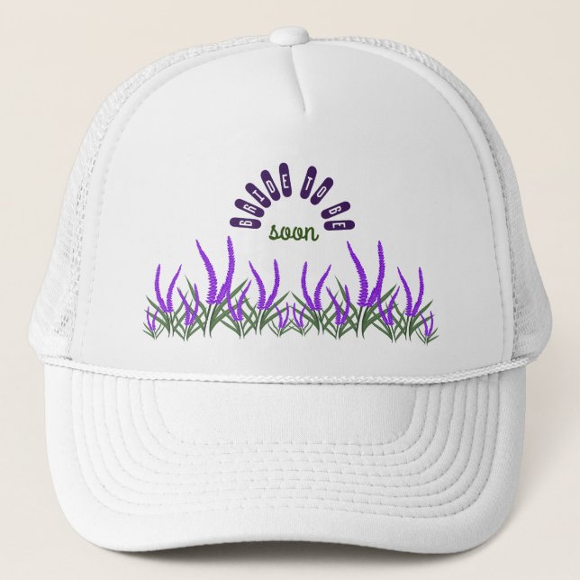 Lavendel-Blume Truckerkappe (Vorderseite)