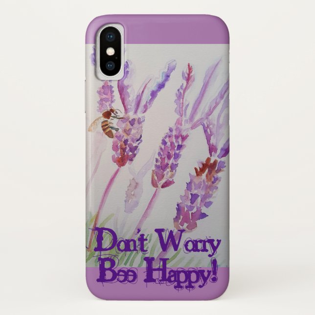 Lavendel Blume und Bienen Wasserfarbe glücklich se Case-Mate iPhone Hülle (Rückseite)