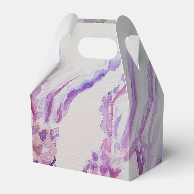 Lavendel Blume und Bienenwasser Geburtstag Geschenkschachtel (Vorderseite)