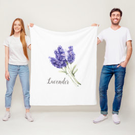 Lavendel-Blume Wasserfarbe Fleecedecke