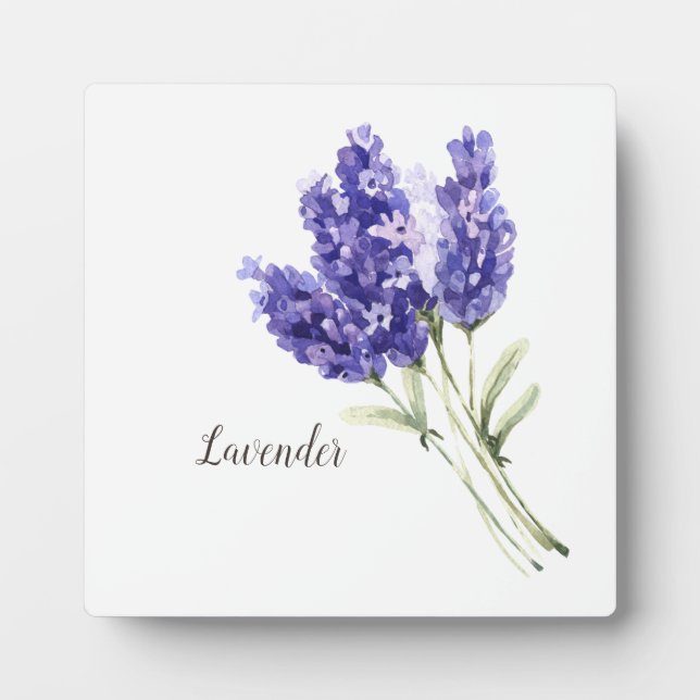 Lavendel-Blume Wasserfarbe Fotoplatte (Vorderseite)