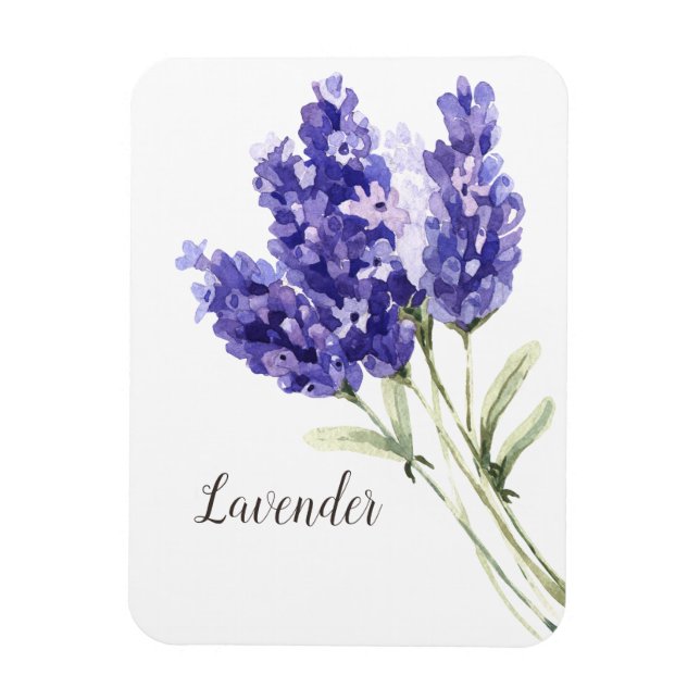 Lavendel-Blume Wasserfarbe Magnet (Vertikal)