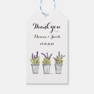 Lavendel Blume Wasserfarbene rustikale Kräuter Hoc Geschenkanhänger