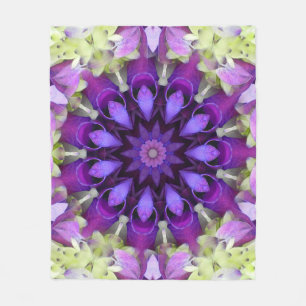 Lavendel-Blumemandala-Fleece-Decke Fleecedecke