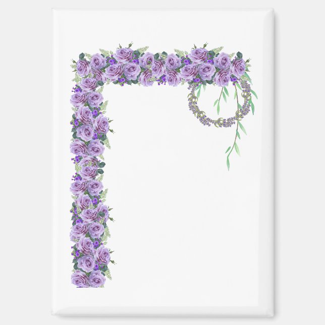 Lavendel Blumen Botanische Postkarte Magnet (Vorderseite)