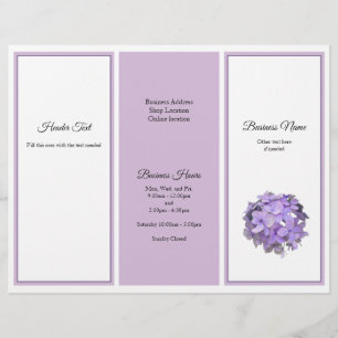 Lavendel Blumen Dreifach-Unternehmensbroschüre Fot Flyer