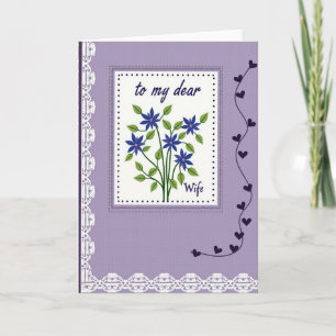 Lavendel Blumen Ehefrau Muttertagskarte Karte