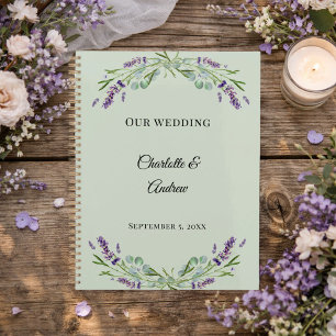 Lavendel Blumen Eukalyptus Salbei grüne Hochzeit Planer