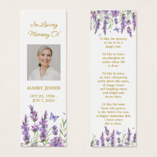 Lavendel-Blumen-Foto-Trauer-Gedenk-Lesezeichen