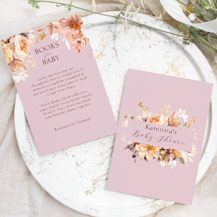 Lavendel Blumen Herbst Baby Shower Bücher Für Baby Begleitkarte