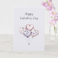 Lavendel-Blumen-Herzballons Valentinstag