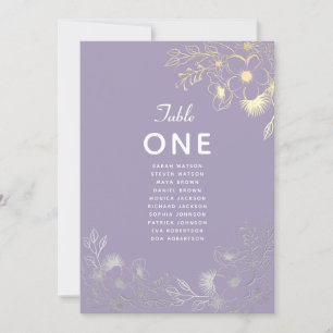 Lavendel-Blumen-Hochzeit-Sitzplan