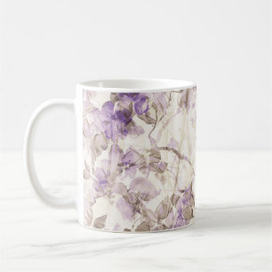 Lavendel-Blumen-Kaffeetasse   Elegante lila Botani Kaffeetasse