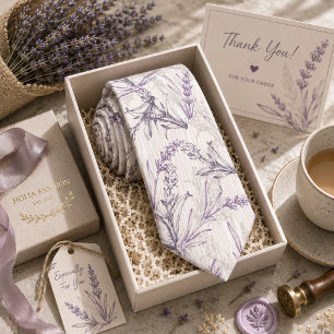 Lavendel Blumen Krawatte