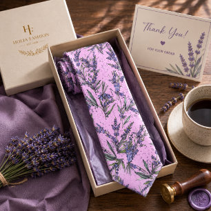 Lavendel Blumen Krawatte