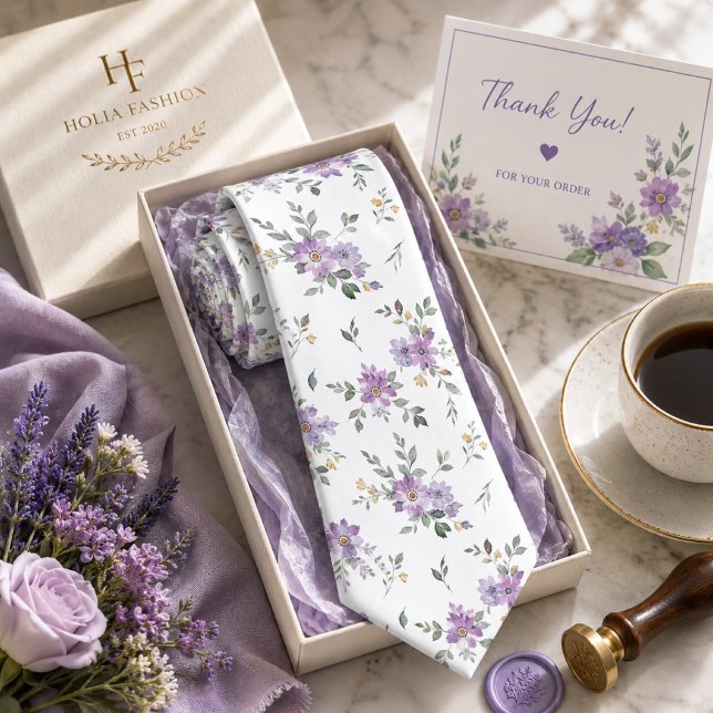 Lavendel Blumen Krawatte (Von Creator hochgeladen)