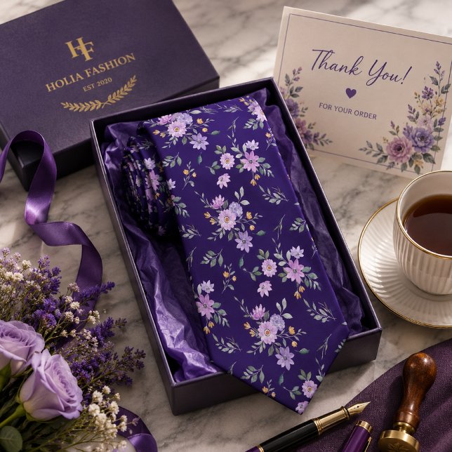 Lavendel Blumen Krawatte (Von Creator hochgeladen)
