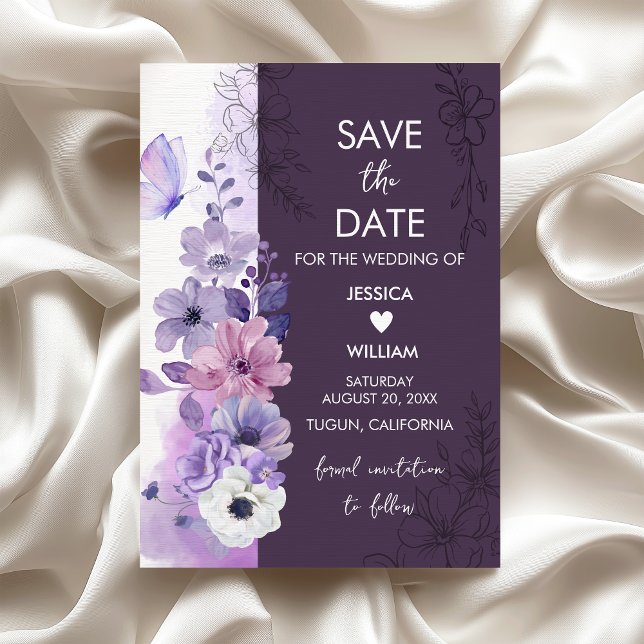 Lavendel Blumen Save-the-Date-Karte Save The Date (Von Creator hochgeladen)