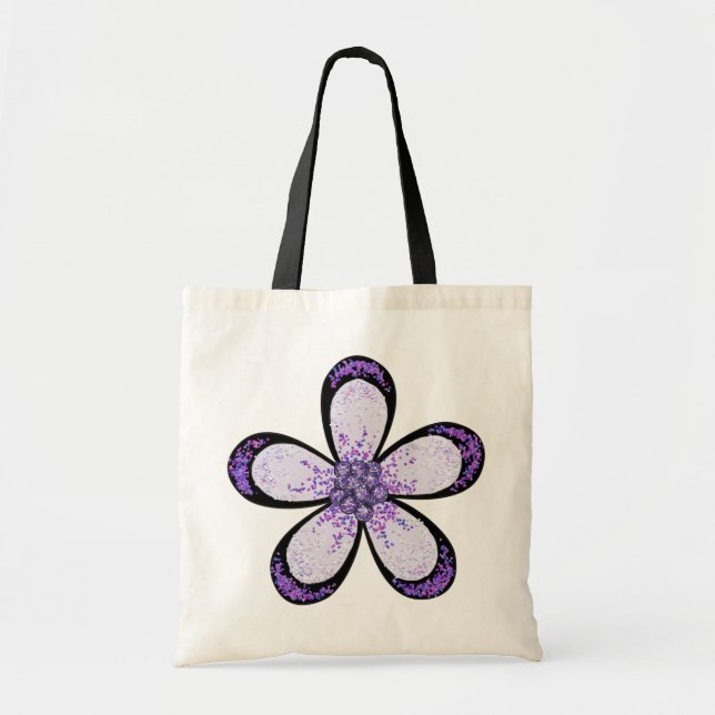 Lavendel-Blumen-Tasche Tragetasche (Vorne)