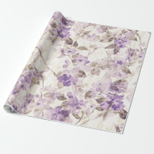 Lavendel-Blumen-Verpackungspapier | Elegantes Lila