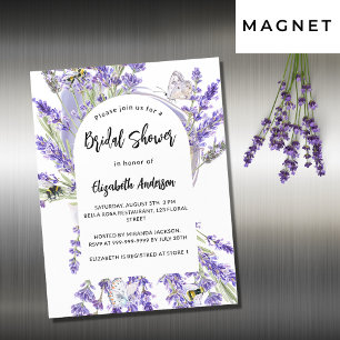 Lavendel Blumen violettes luxuriöses Brautparty Magneteinladung