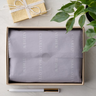 Lavendel Blumen Weiße Namen Hochzeit Tissue Seidenpapier