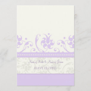 Lavendel-Blumenentlaufen-Mitteilungs-Karten Ankündigung