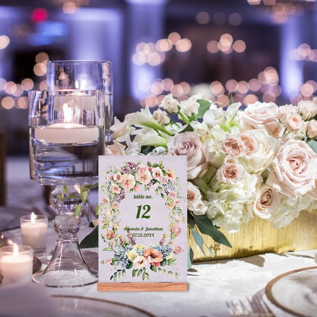 Lavendel-Blumenkraut-Deckenkartennummer Tischnummer (Von Creator hochgeladen)