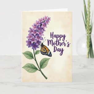 Lavendel-Blumenmuster-Karte Karte