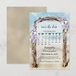 Lavendel Blumenstrand Arbor & Kalender Hochzeit Save The Date