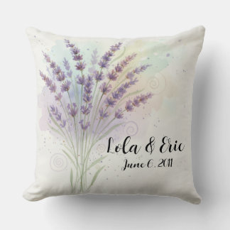 Lavendel-Blumenstrauß-Jubiläum Kissen