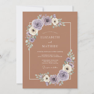 Lavendel Blumenzauber Hochzeit Einladung