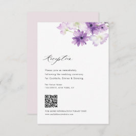 Lavendel Blumenzettel RSVP Karte