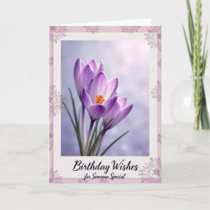 Lavendel-Blüten-Geburtstagskarte Karte