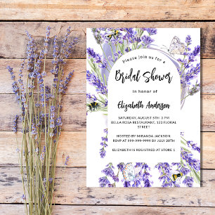 Lavendel-Blüten violettes Brautparty Einladungspostkarte