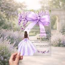 Lavendel Bogen Blumenkleid klar Quinceanera