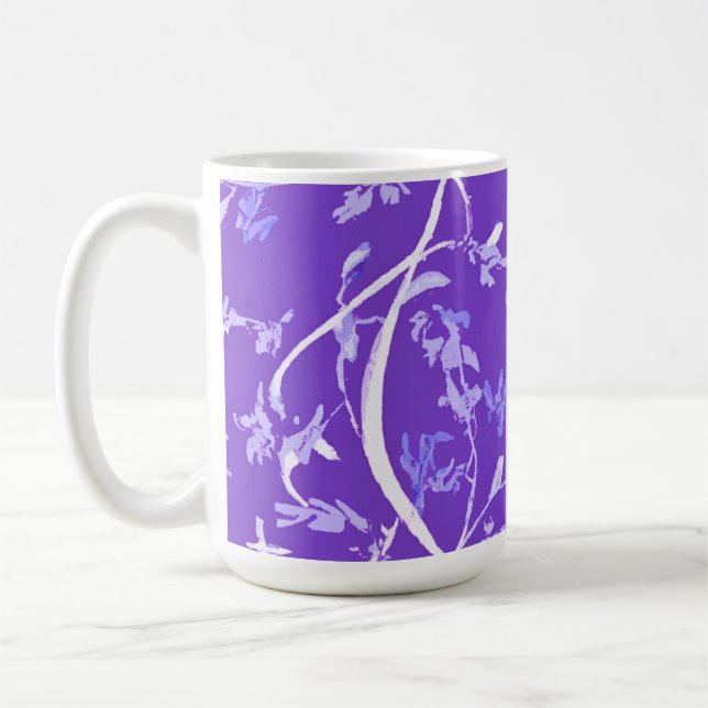Lavendel Boho Chic Blätter Kaffeetasse (Links)