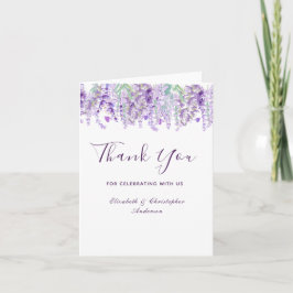 Lavendel Botanical Watercolor Wedding Dankeskarte