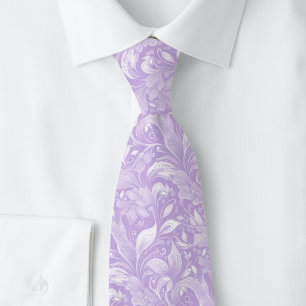 Lavendel-Botanik-Batik Krawatte