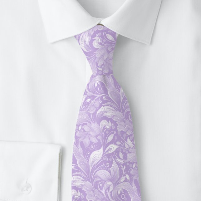 Lavendel-Botanik-Batik Krawatte (Von Creator hochgeladen)