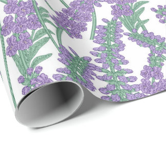 Lavendel-Botanik-Blumen-Geschenkverpackungsmuster Geschenkpapier