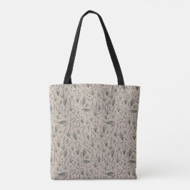 Lavendel-Botanik-Muster-Tasche