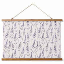 Lavendel-Botanik-Wandteppich – Vintage-Blumenmuste