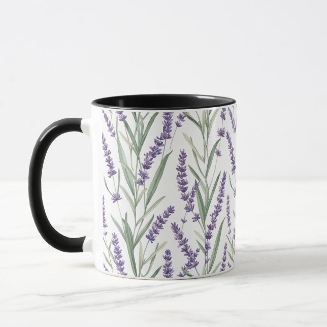 Lavendel-Botanikmuster Tasse (Links)