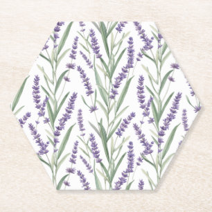 Lavendel-Botanikmuster Untersetzer