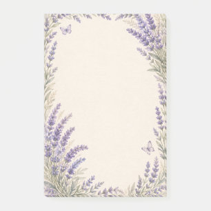 Lavendel Botanische Bordüre Post-it Klebezettel