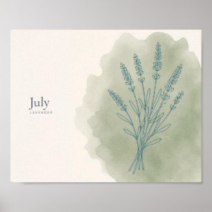 Lavendel Botanischer Kunstdruck   Juliflor Poster