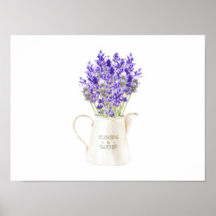Lavendel Bouquet in einem Jug Poster