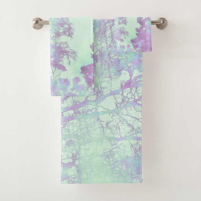Lavendel-Breitblatt-Nebel Badhandtuch Set (Insitu)