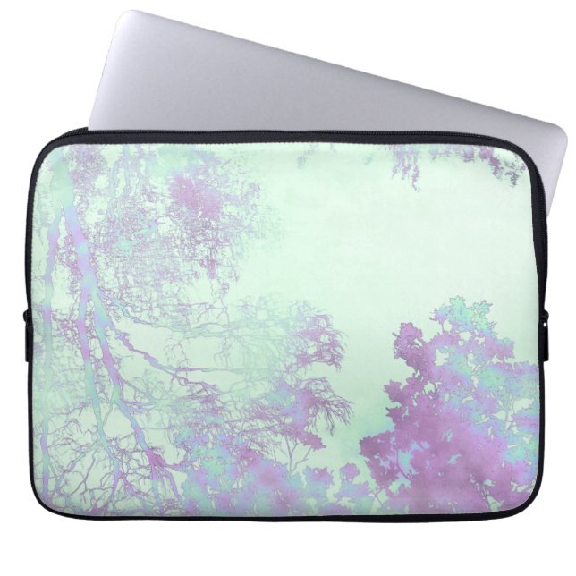 Lavendel-Breitblatt-Nebel Laptopschutzhülle (Vorderseite)